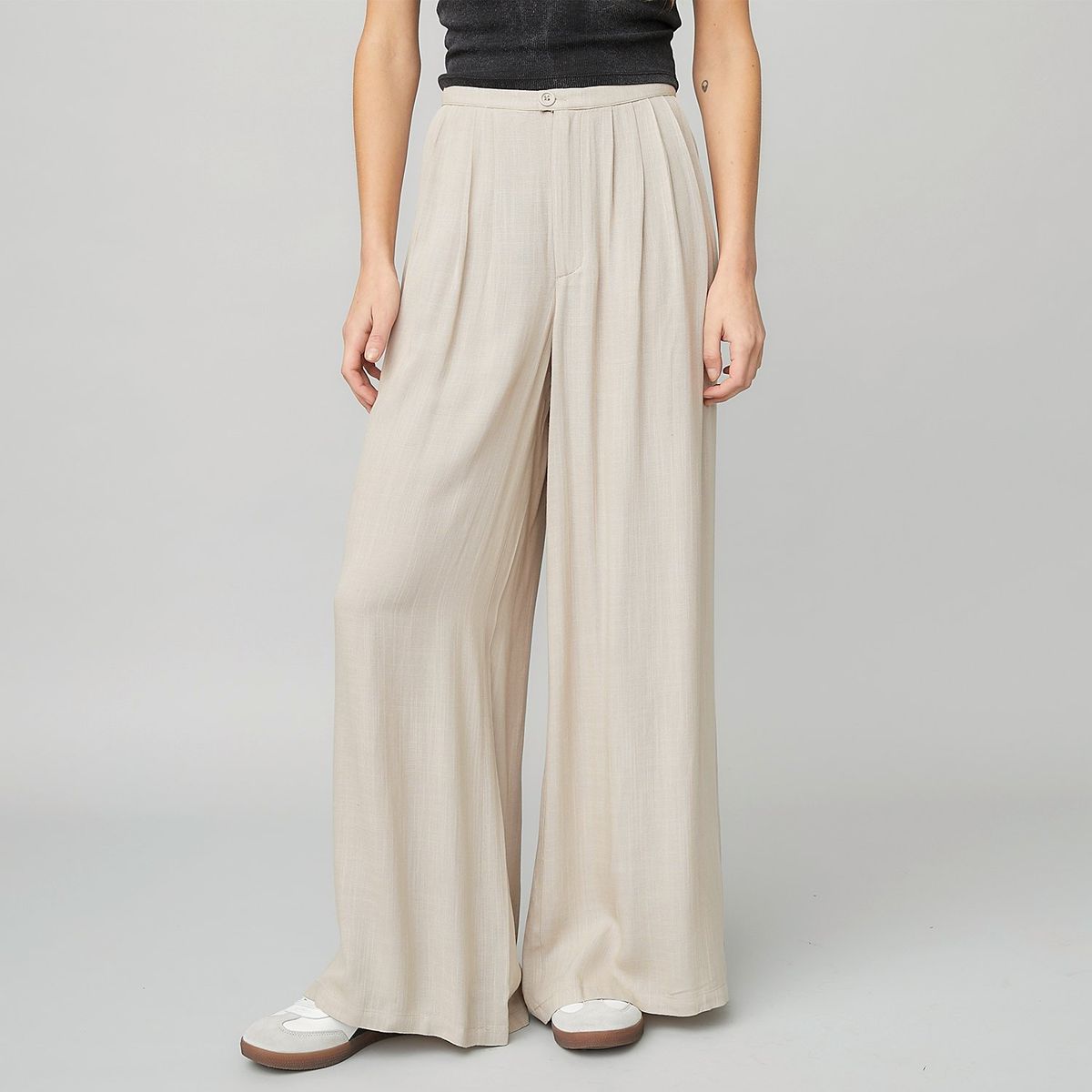 AMERICANINO - Pantalón Mujer Americanino Wide Leg Viscosa Estampado Animal