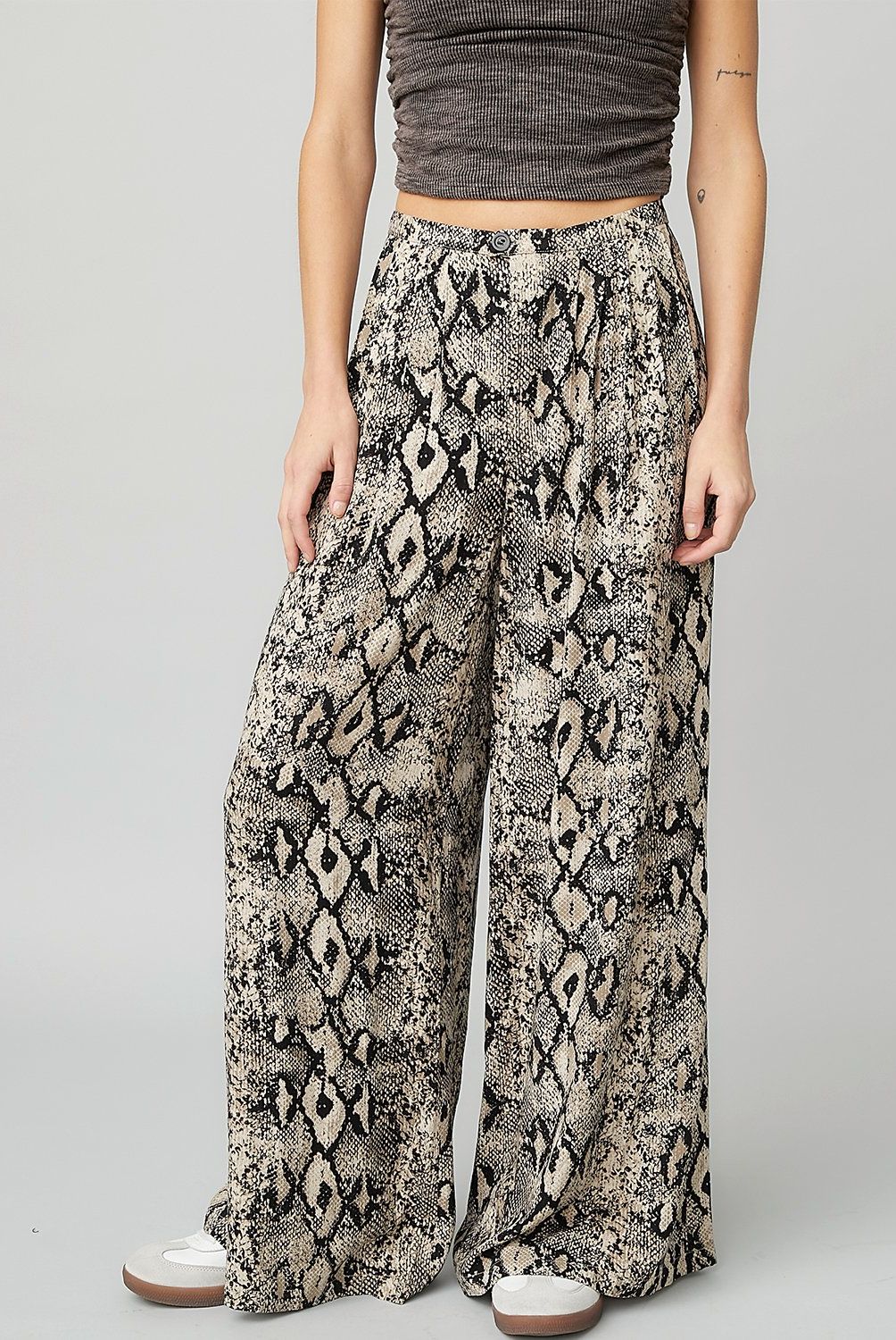 AMERICANINO - Pantalón Mujer Americanino Wide Leg Viscosa Estampado Animal