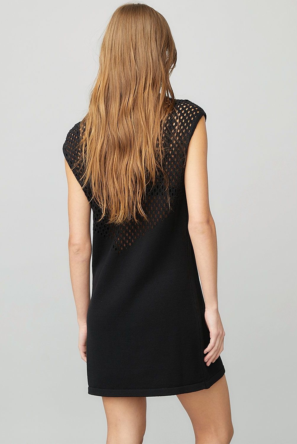 AMERICANINO - Vestido Americanino Casual Mujer 100% Algodón Sin Mangas Negro