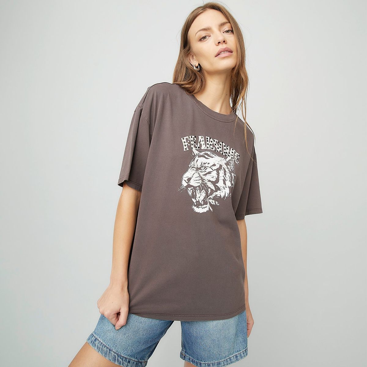 AMERICANINO - Polera Americanino Algodón Manga Corta Mujer Diseño Estampado