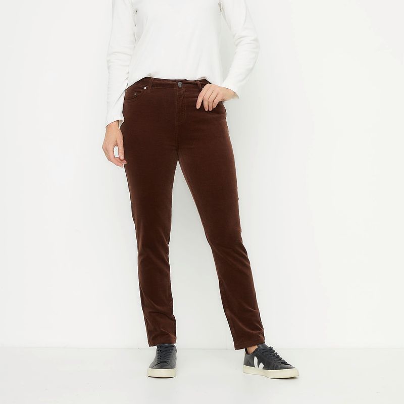 NEWPORT - Pantalón Cotelé Recto Mujer Newport