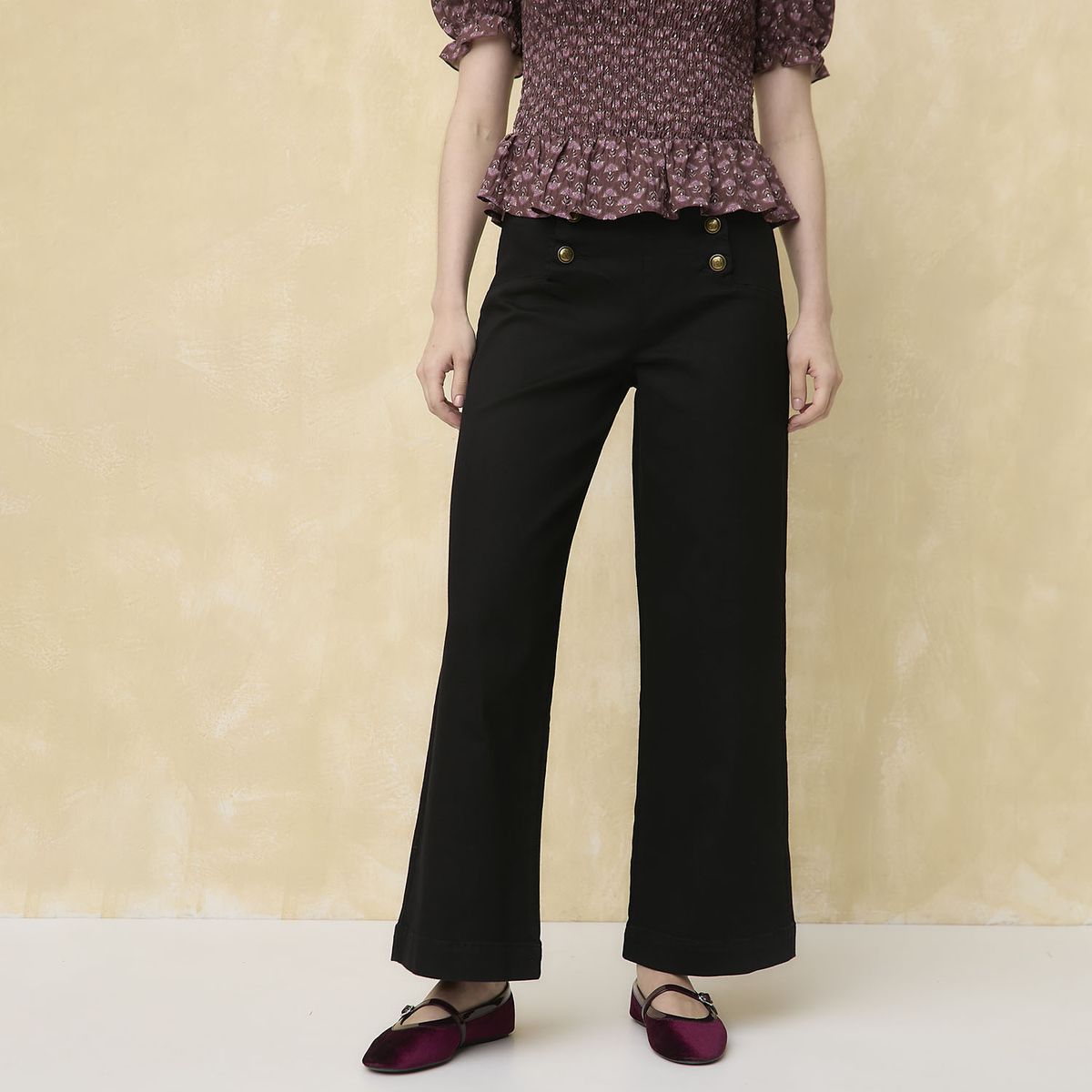 UNIVERSITY CLUB - Jeans Wide Leg Tiro Medio Mujer University Club