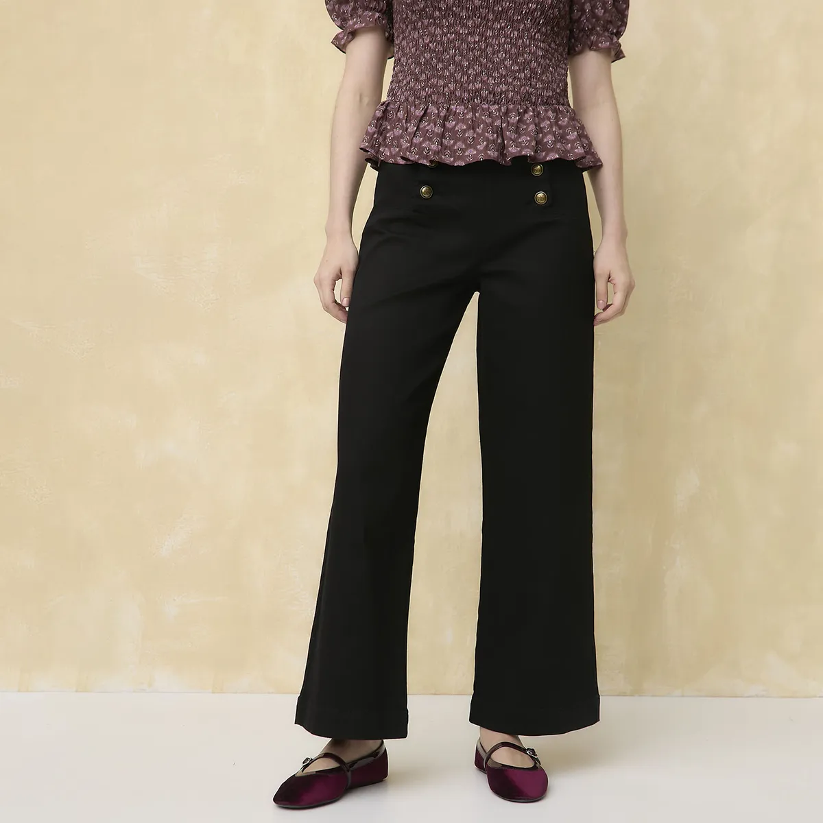 UNIVERSITY CLUB - Jeans Wide Leg Tiro Medio Mujer University Club