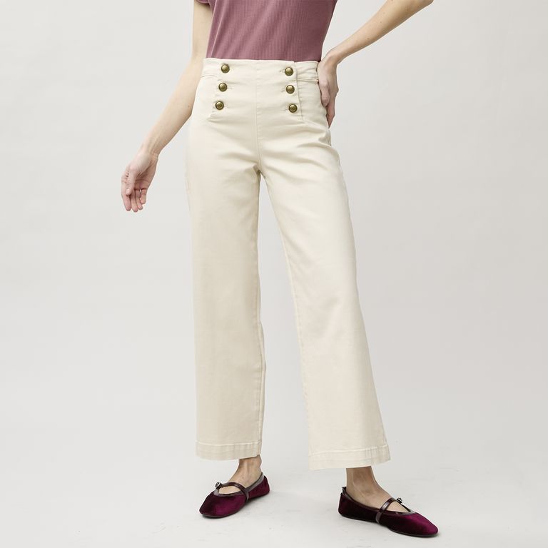 Jeans Wide Leg Tiro Medio Mujer