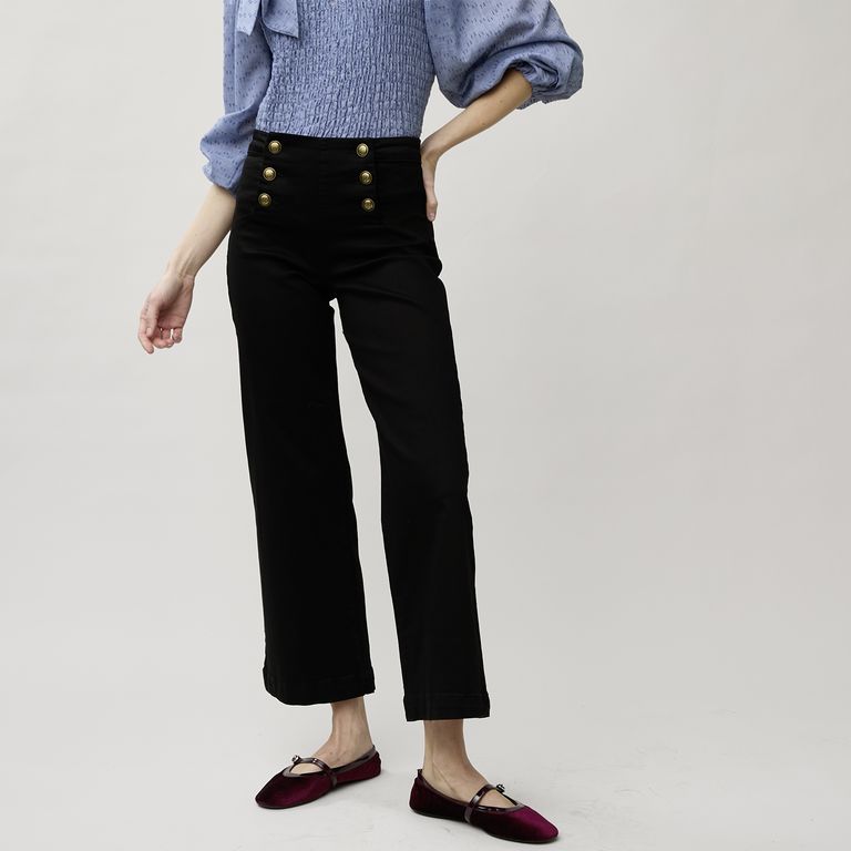 Jeans Wide Leg Tiro Medio Mujer
