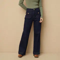 UNIVERSITY CLUB - Jeans Flare Tiro Medio Mujer