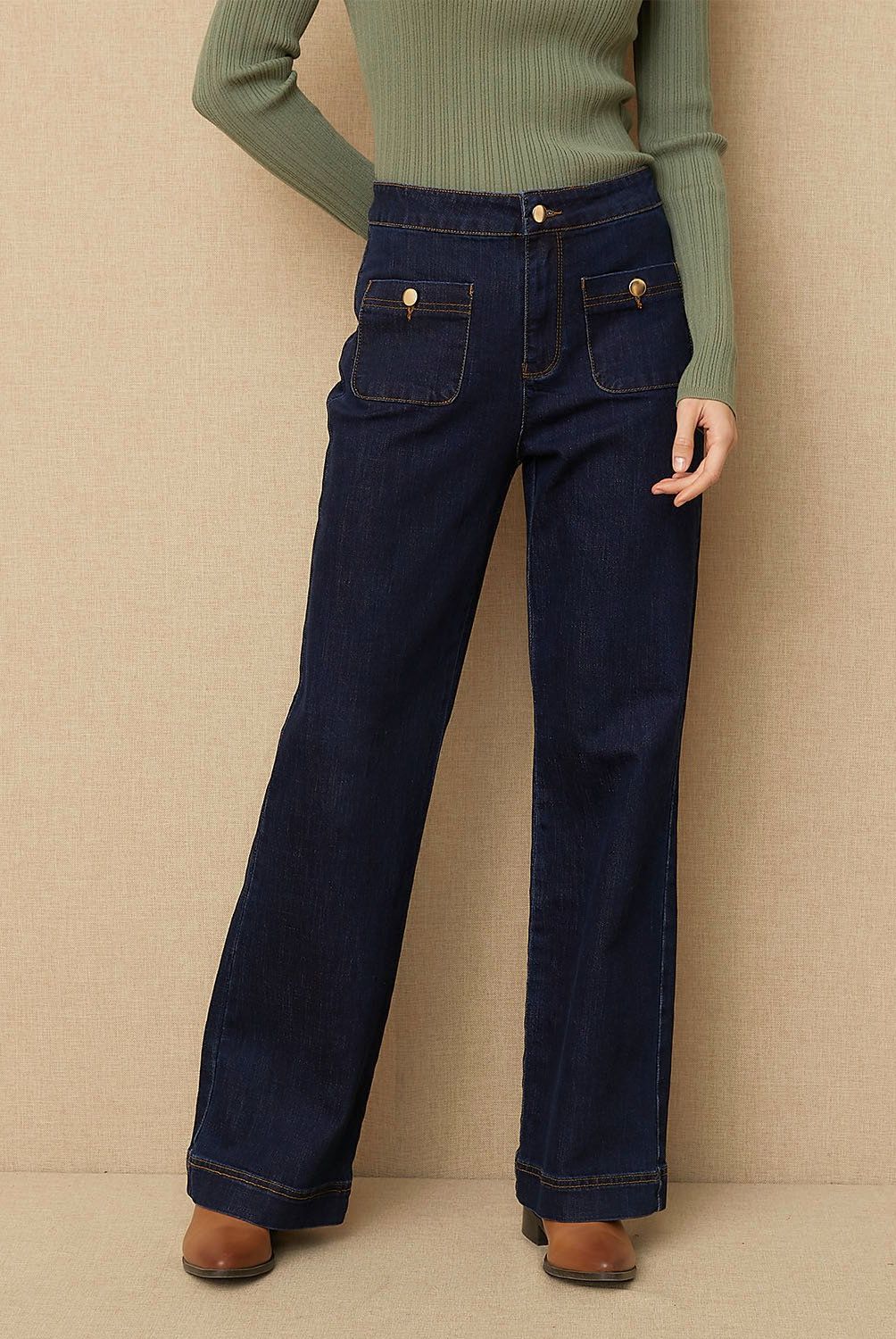 UNIVERSITY CLUB - Jeans Flare Tiro Medio Mujer University Club