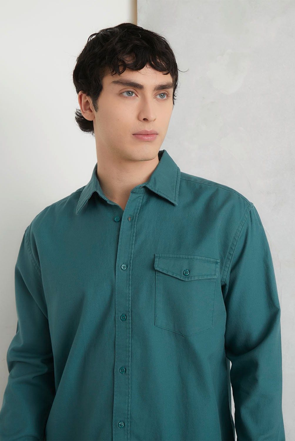 BEARCLIFF - Camisa Casual Manga Larga Algodón Hombre Bearcliff