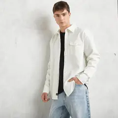 BEARCLIFF - Camisa Casual Manga Larga Algodón Hombre