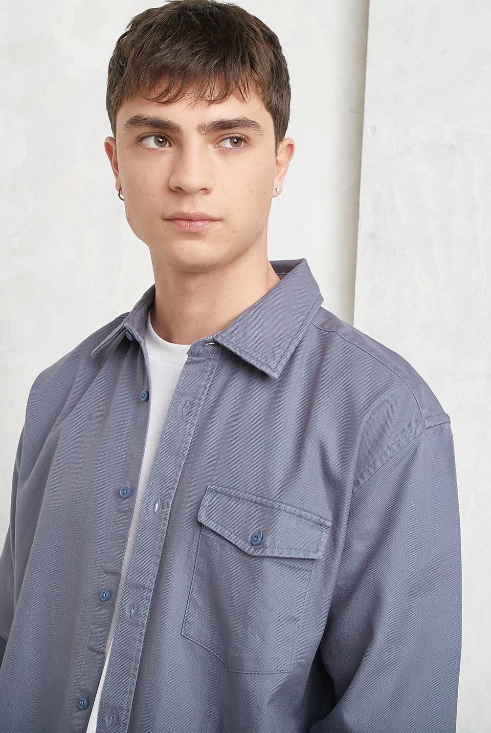 BEARCLIFF - Camisa Casual Manga Larga Algodón Hombre Bearcliff