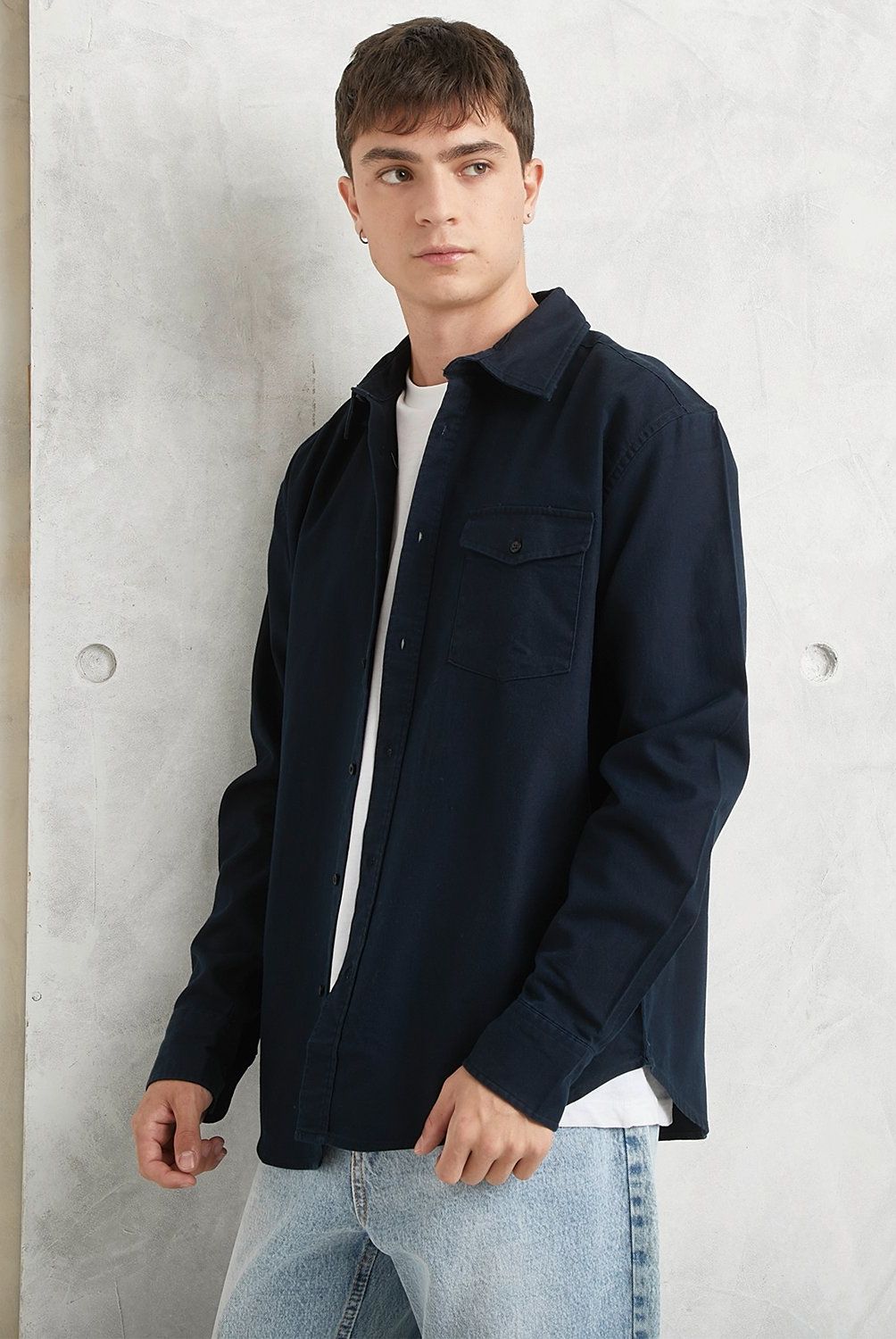 BEARCLIFF - Camisa Casual Manga Larga Algodón Hombre Bearcliff
