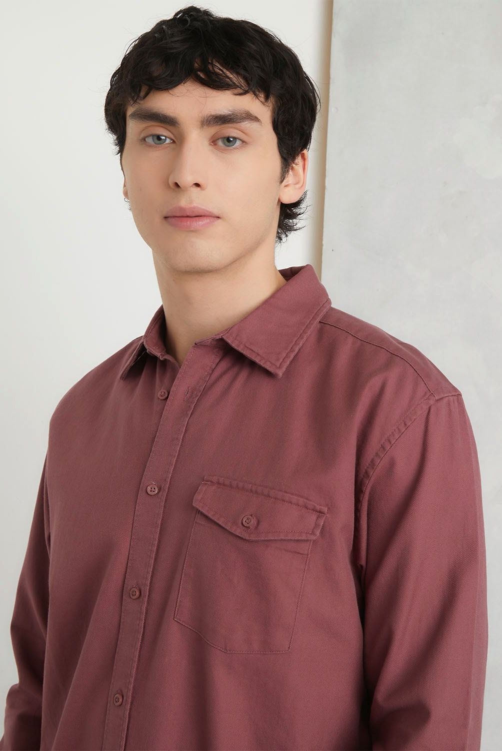 BEARCLIFF - Camisa Casual Manga Larga Algodón Hombre Bearcliff