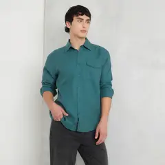 BEARCLIFF - Camisa Casual Manga Larga Algodón Hombre