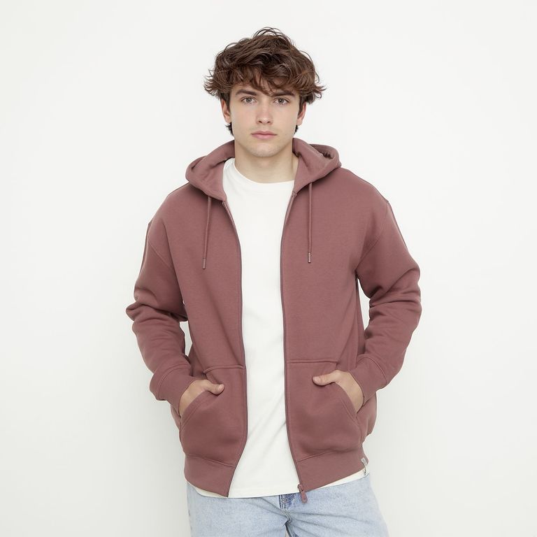 Polerón Canguro Relaxed Fit Hombre Algodón · Rojo