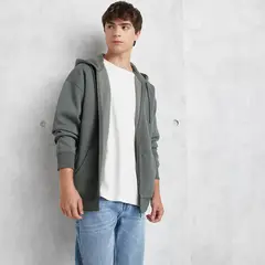 BEARCLIFF - Polerón Canguro Relaxed Fit Hombre Algodón
