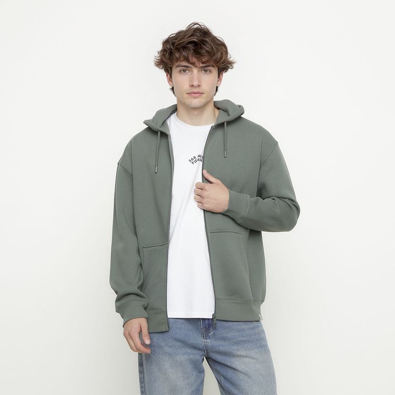 Polerón Canguro Relaxed Fit Hombre Algodón