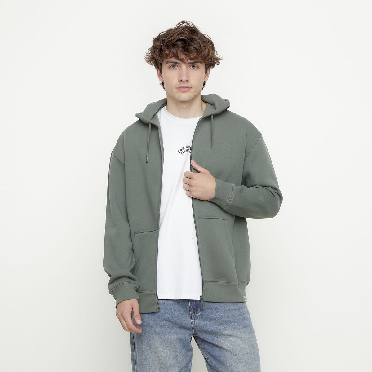 BEARCLIFF - Polerón Canguro Bearcliff Relaxed Fit Hombre Algodón