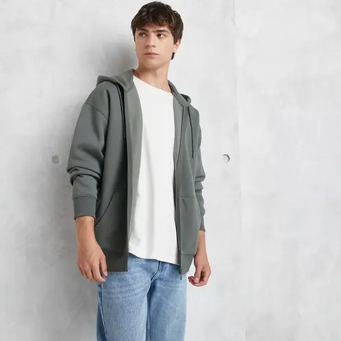 BEARCLIFF - Polerón Canguro Relaxed Fit Hombre Algodón