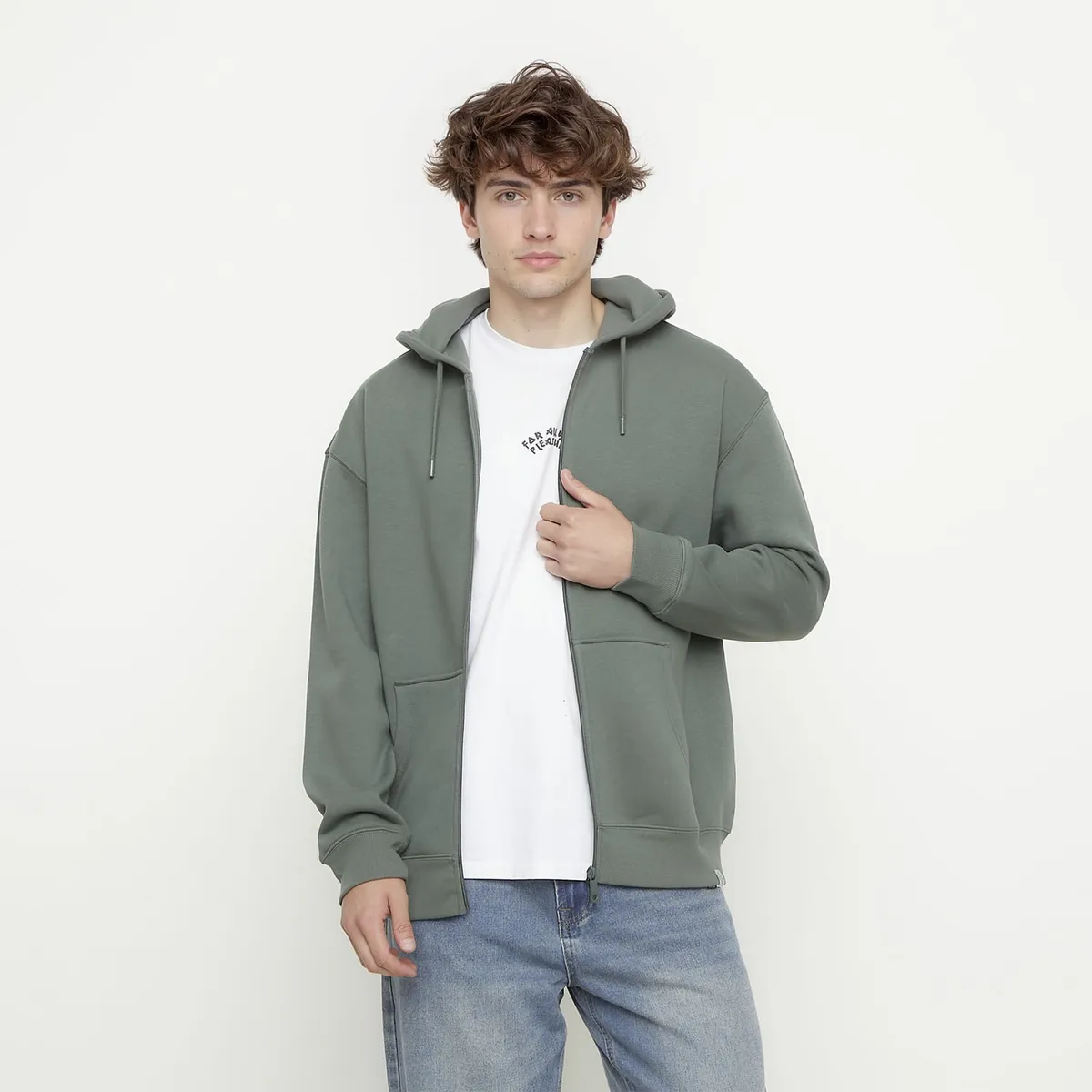 BEARCLIFF - Polerón Canguro Bearcliff Relaxed Fit Hombre Algodón