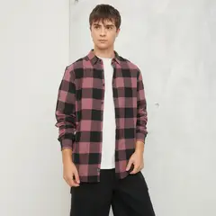 BEARCLIFF - Camisa Casual Manga Larga Algodón Hombre