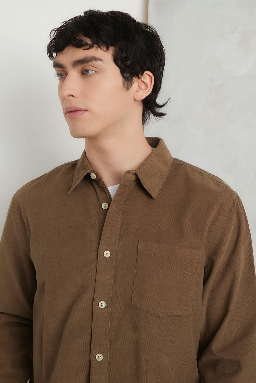 BEARCLIFF - Camisa Casual Manga Larga Algodón Hombre Bearcliff