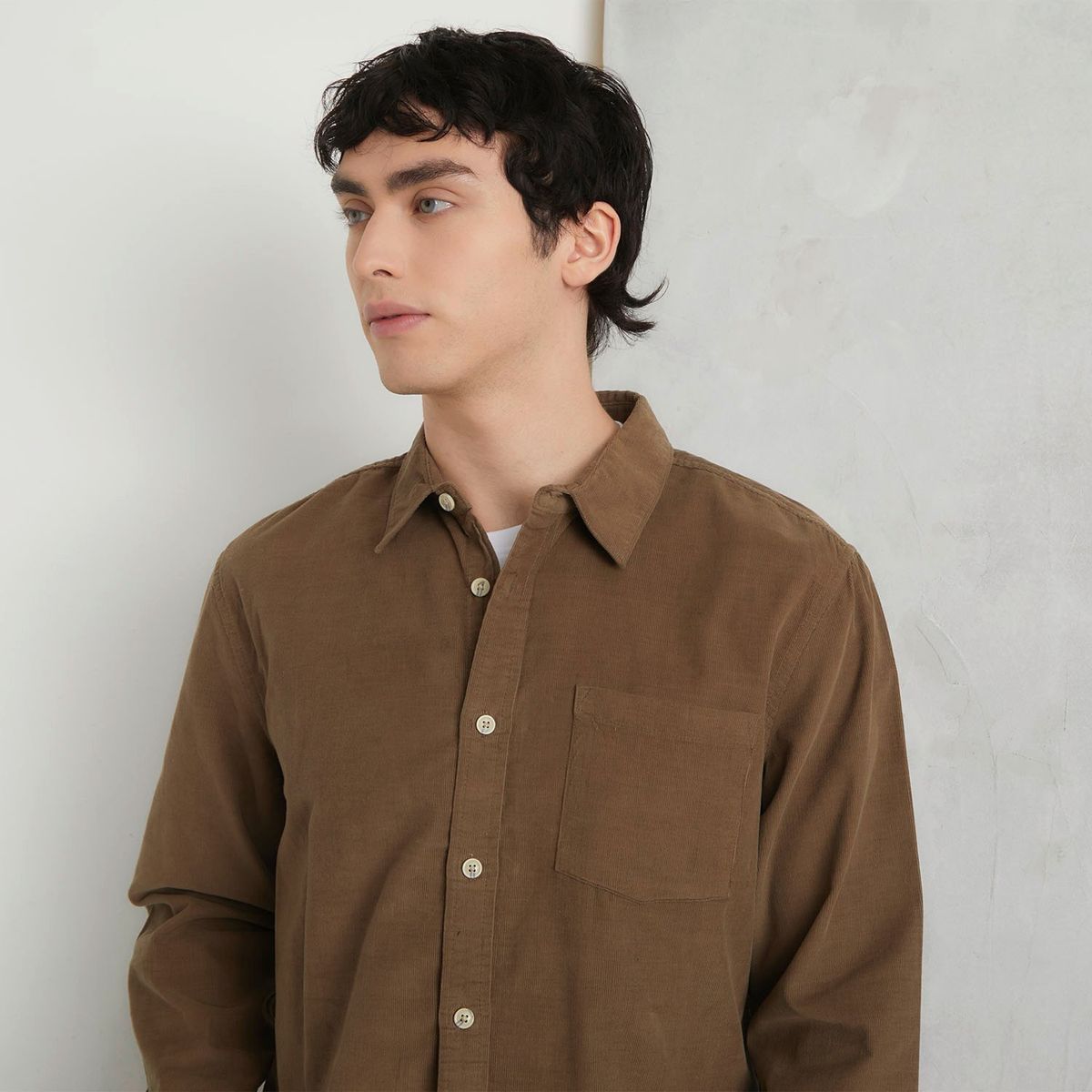 BEARCLIFF - Camisa Casual Manga Larga Algodón Hombre Bearcliff