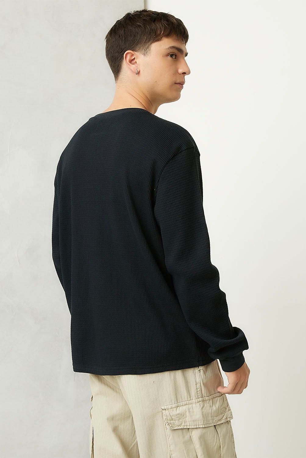 BEARCLIFF - Polera Manga Larga Casual Algodón Hombre Bearcliff