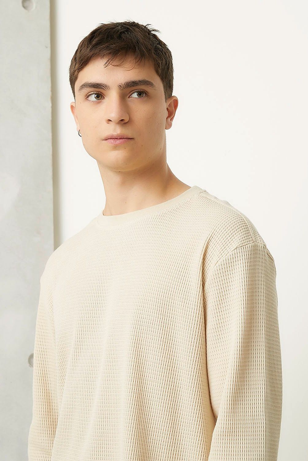 BEARCLIFF - Polera Manga Larga Casual Algodón Hombre Bearcliff