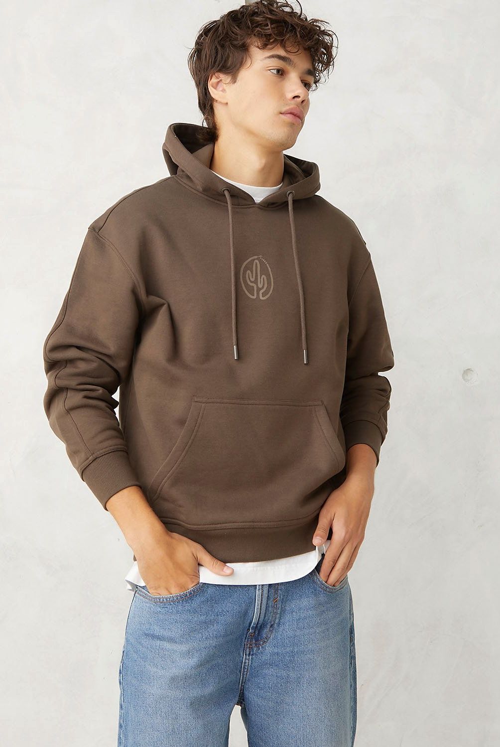 BEARCLIFF - Polerón Canguro Relaxed Fit Hombre Bearcliff