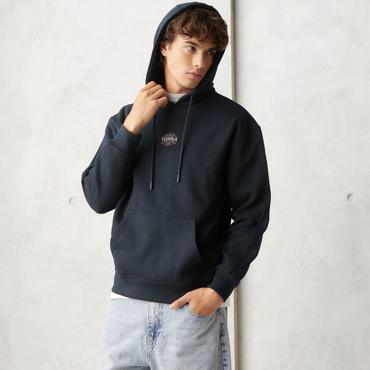 BEARCLIFF - Polerón Canguro Relaxed Fit Hombre Bearcliff