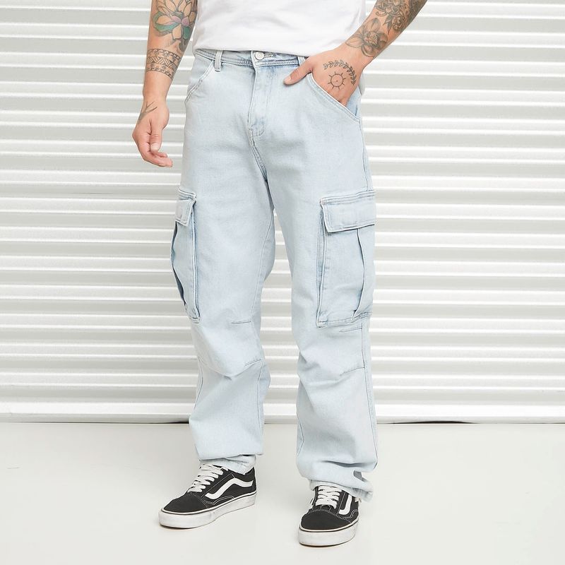 AMERICANINO - Jeans Cargo Americanino Algodón Hombre Multipocket