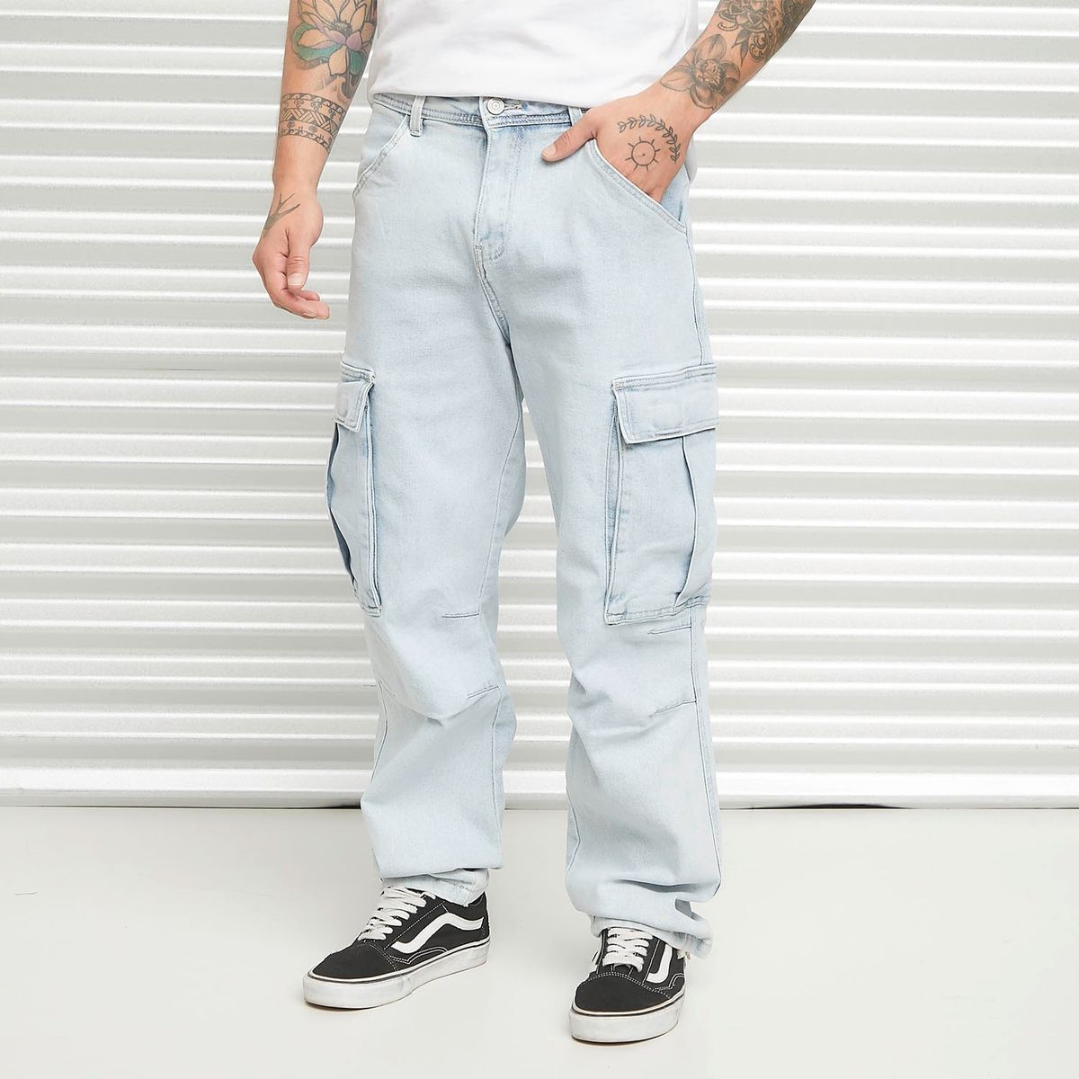 AMERICANINO - Jeans Cargo Americanino Algodón Hombre Multipocket