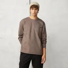 BEARCLIFF - Polera Manga Larga Relaxed Fit Algodón Hombre