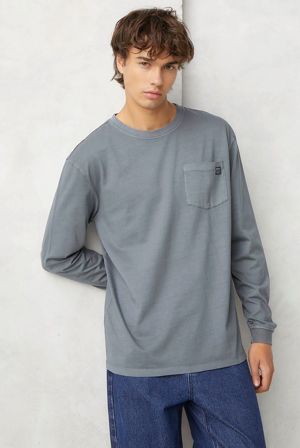 BEARCLIFF - Polera Manga Larga Relaxed Fit Algodón Hombre Bearcliff