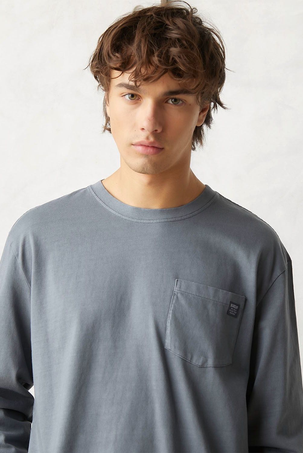BEARCLIFF - Polera Manga Larga Relaxed Fit Algodón Hombre Bearcliff