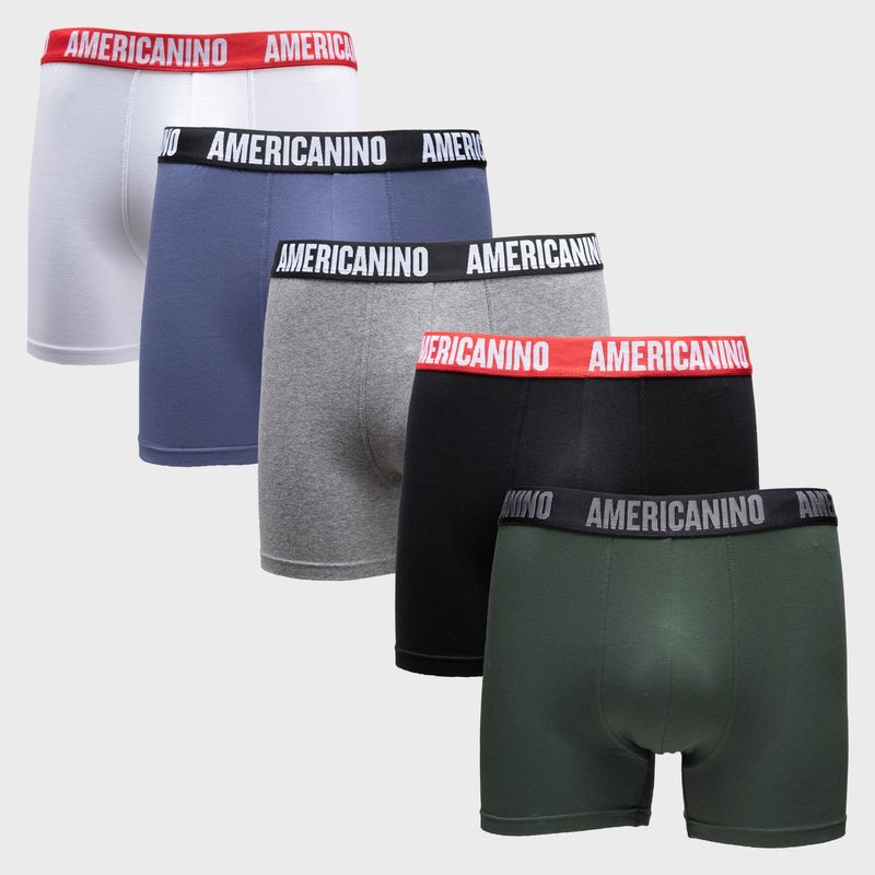 AMERICANINO - Pack De 5 Boxers Algodón Hombre Americanino