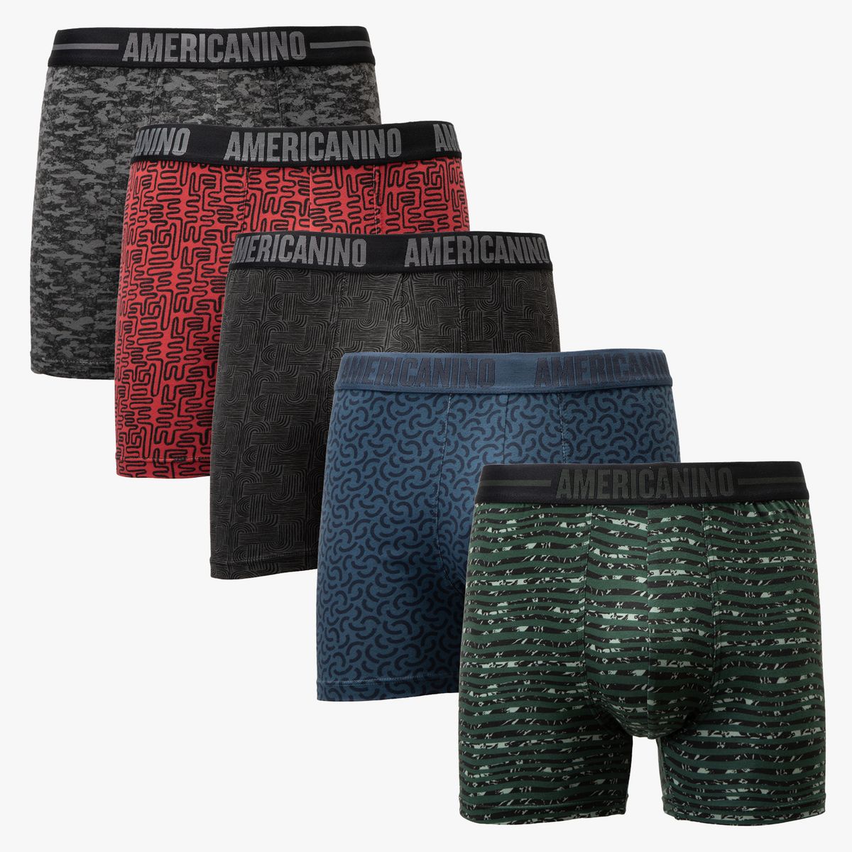 AMERICANINO - Pack De 5 Boxers Algodón Hombre Americanino