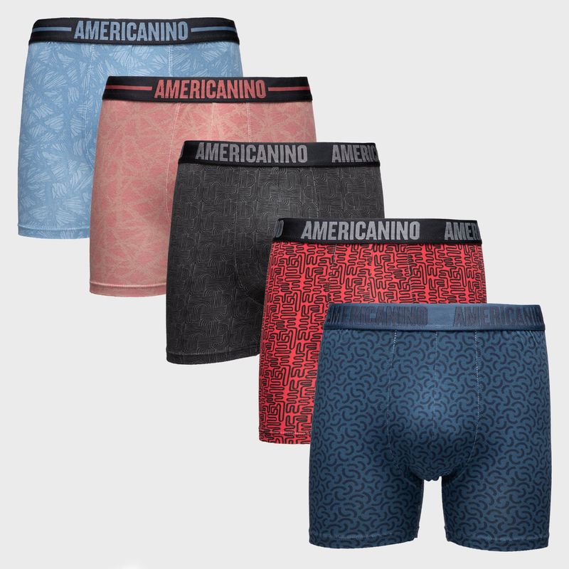 AMERICANINO - Pack De 5 Boxers Algodón Hombre Americanino