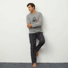 BENETTON - Conjunto Pijama Manga Larga Algodón Hombre