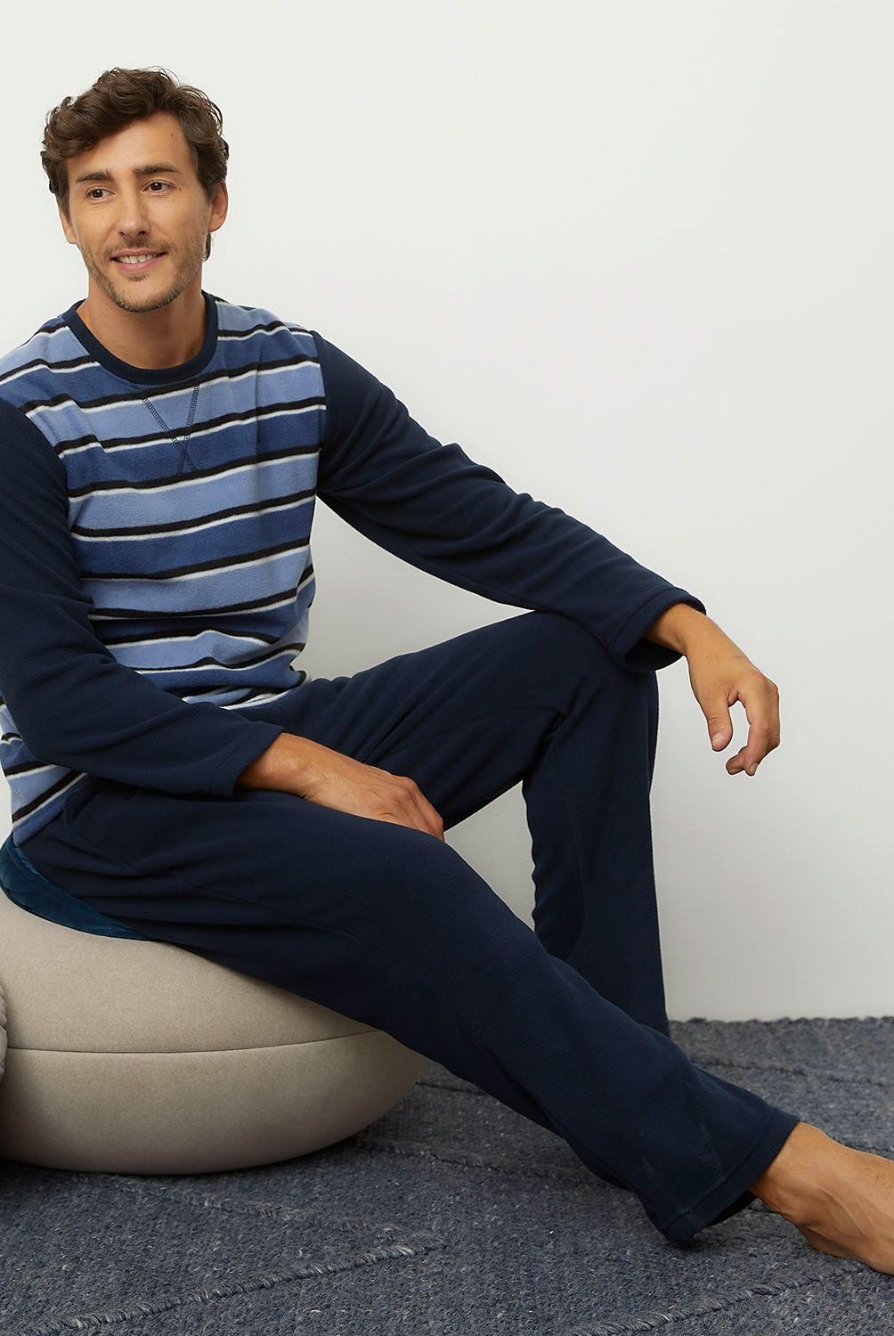 NEWPORT - Pijama Newport Manga Larga Rayas Hombre