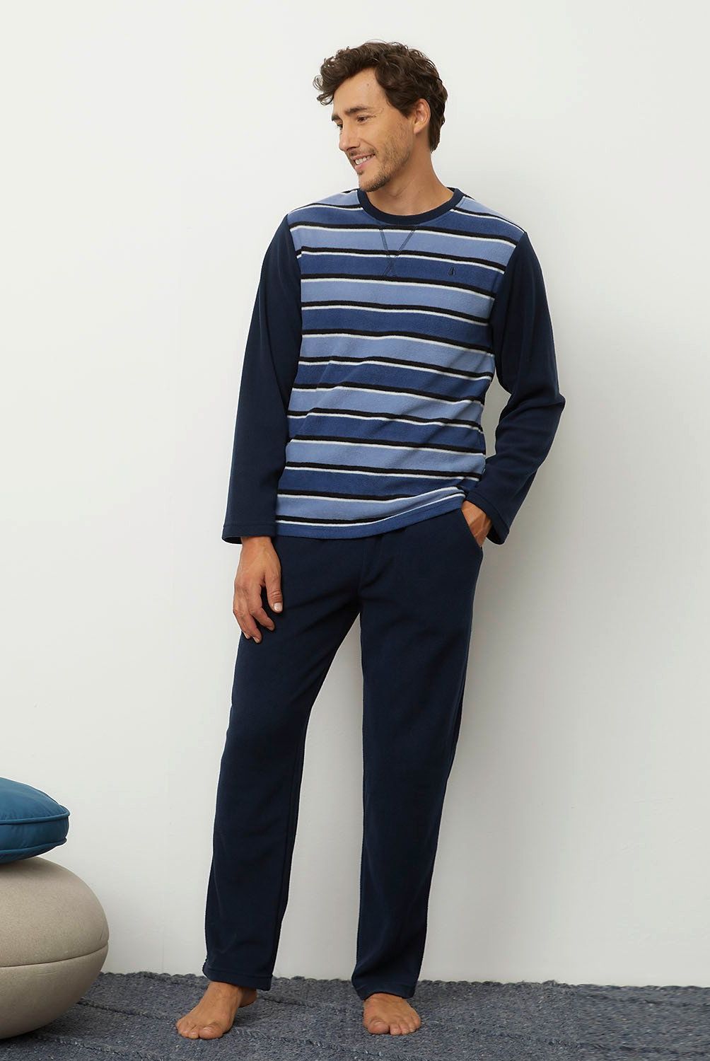NEWPORT - Pijama Newport Manga Larga Rayas Hombre