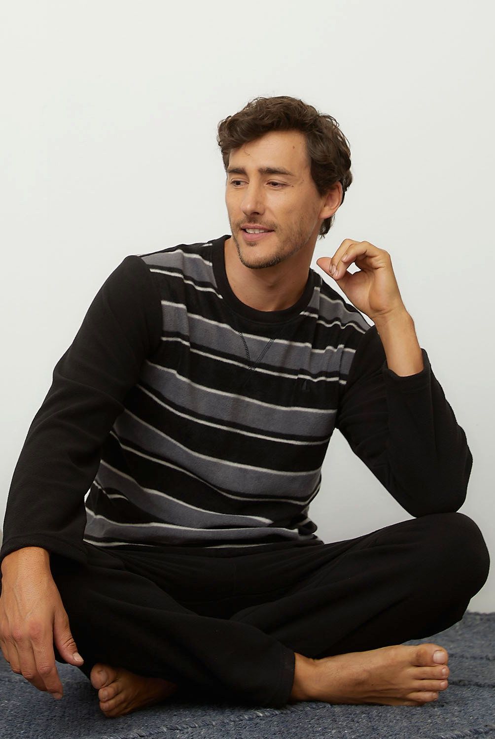 NEWPORT - Pijama Newport Manga Larga Rayas Hombre
