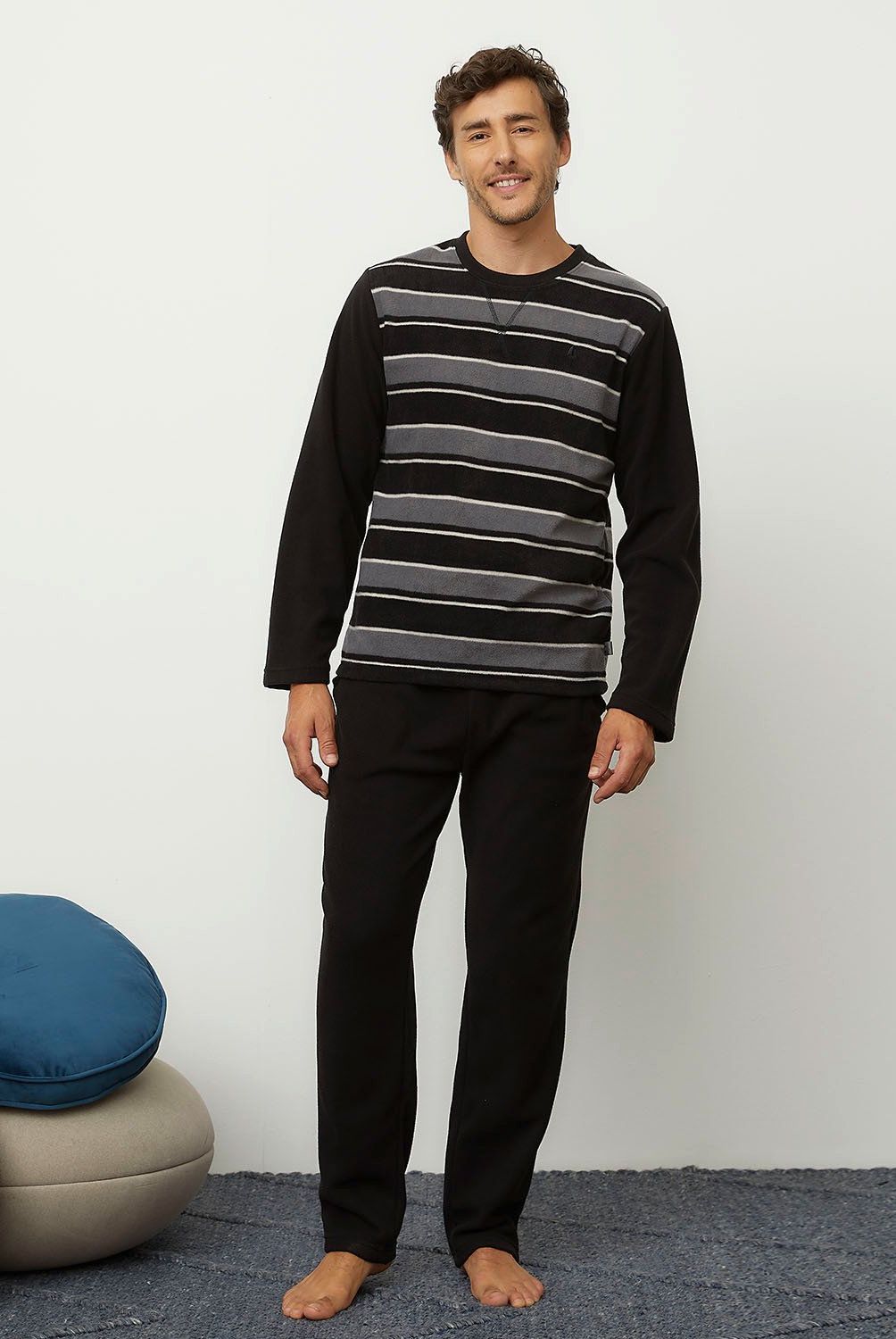 NEWPORT - Pijama Newport Manga Larga Rayas Hombre