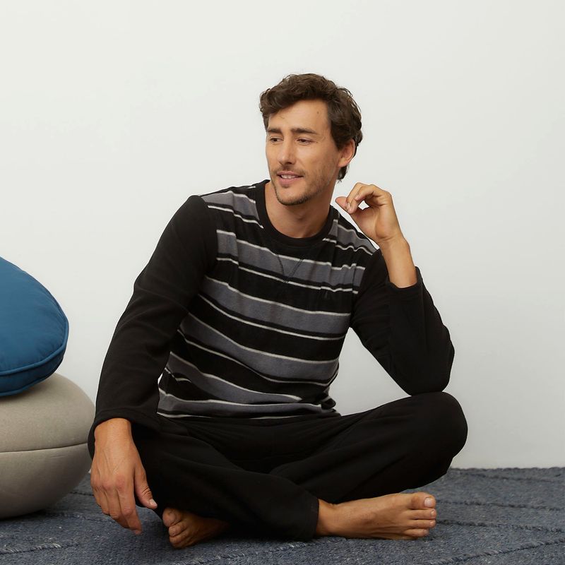 NEWPORT - Pijama Newport Manga Larga Rayas Hombre