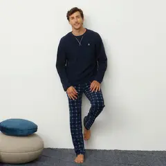 NEWPORT - Conjunto Pijama Polar Manga Larga Hombre