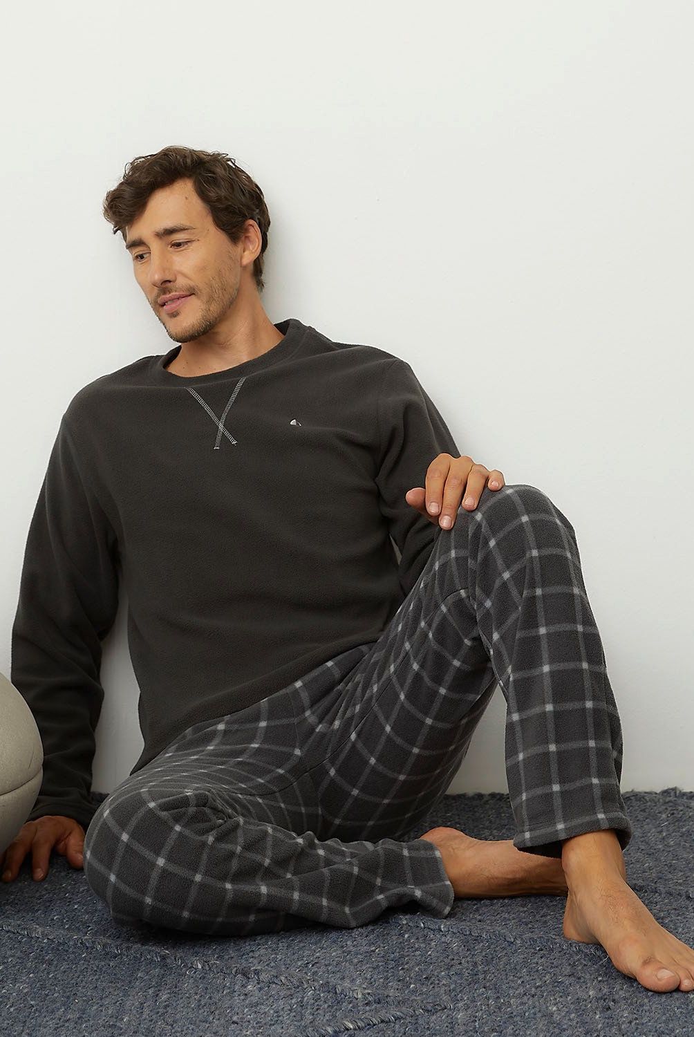 NEWPORT - Pijama Manga Larga Hombre Newport Diseño Cuadros