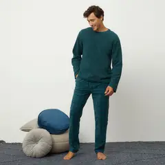 NEWPORT - Conjunto Pijama Polar Manga Larga Hombre