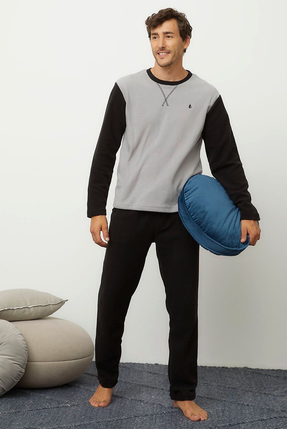 NEWPORT - Pijama Newport Hombre Manga Larga 100%