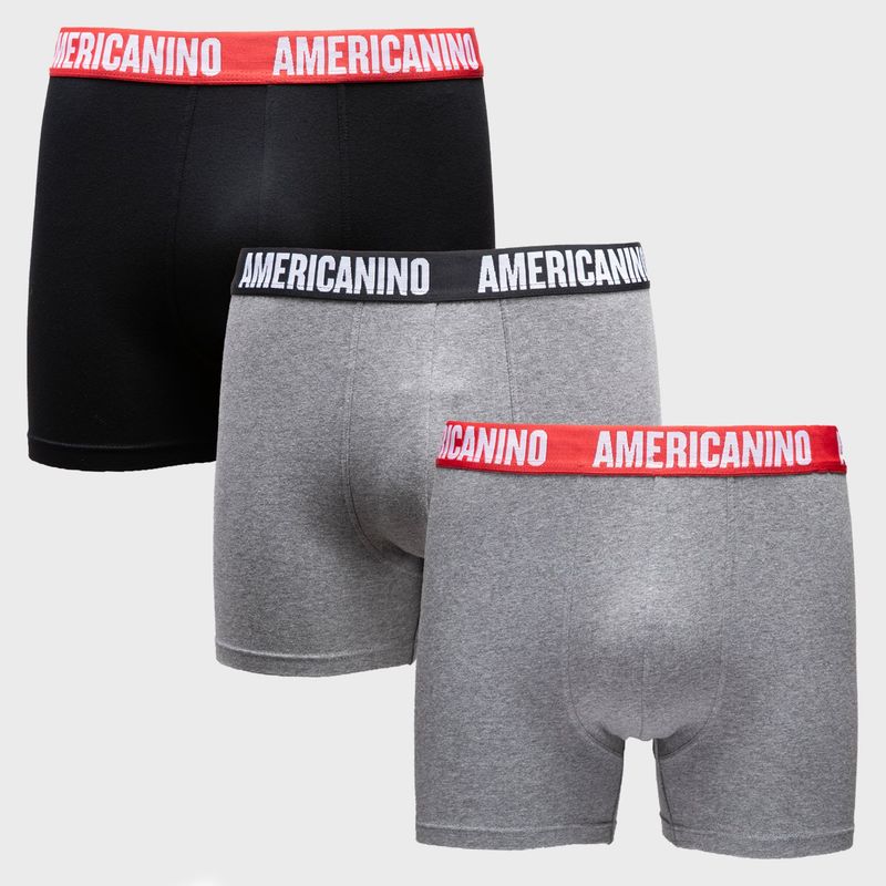 AMERICANINO - Pack De 3 Boxers Algodón Hombre Americanino