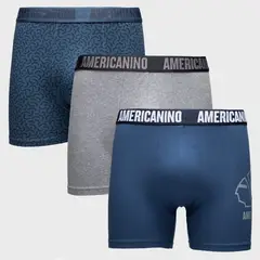 AMERICANINO - Pack De 3 Boxers Algodón Hombre
